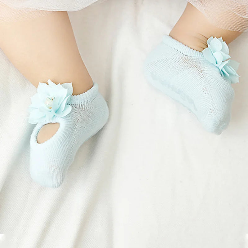 Kiki's Baby Closet Baby Girl 3 Pair Lace Flower Socks