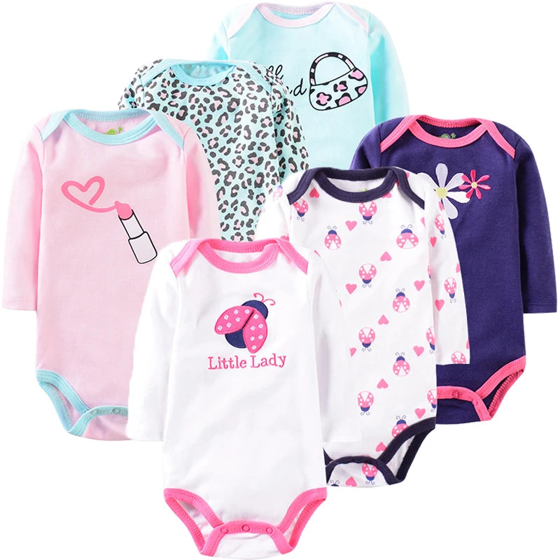 Kiki's Baby Closet Girl/Boy 3Pcs Bodysuits Long Sleeves