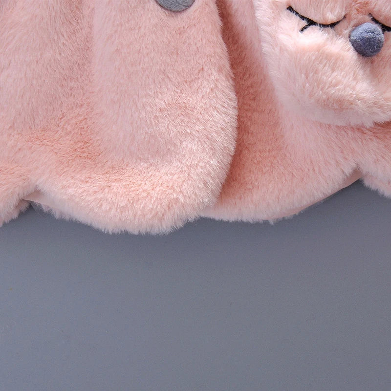 Kiki's Baby Closet Baby Girl Cute Rabbit Ears Plush Princess Coat