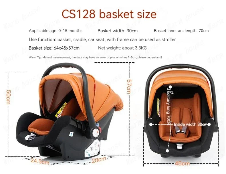 Baby Stroller 3 in 1 Foldable