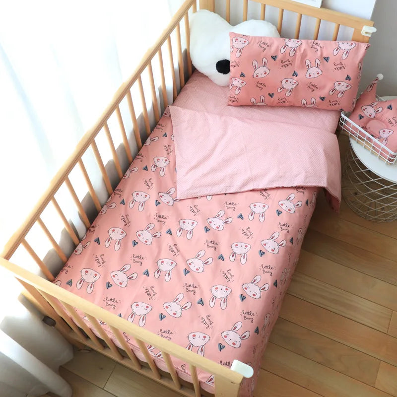 Kiki's Baby Closet 3 Pcs Baby Crib Bedding Set   Boy or Girl Set Include Pillowcase Sheet Duvet Cover