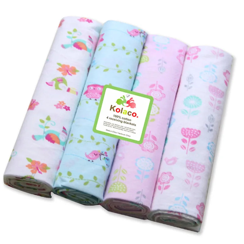 Kiki's Baby Closet 4pcs/pack Receiving Baby Blanket Girl and Boy