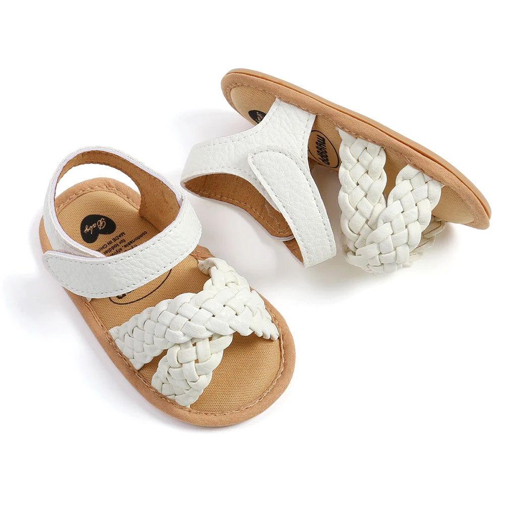 Kiki's Baby Closet Baby Girls Hook and Loop Sandals