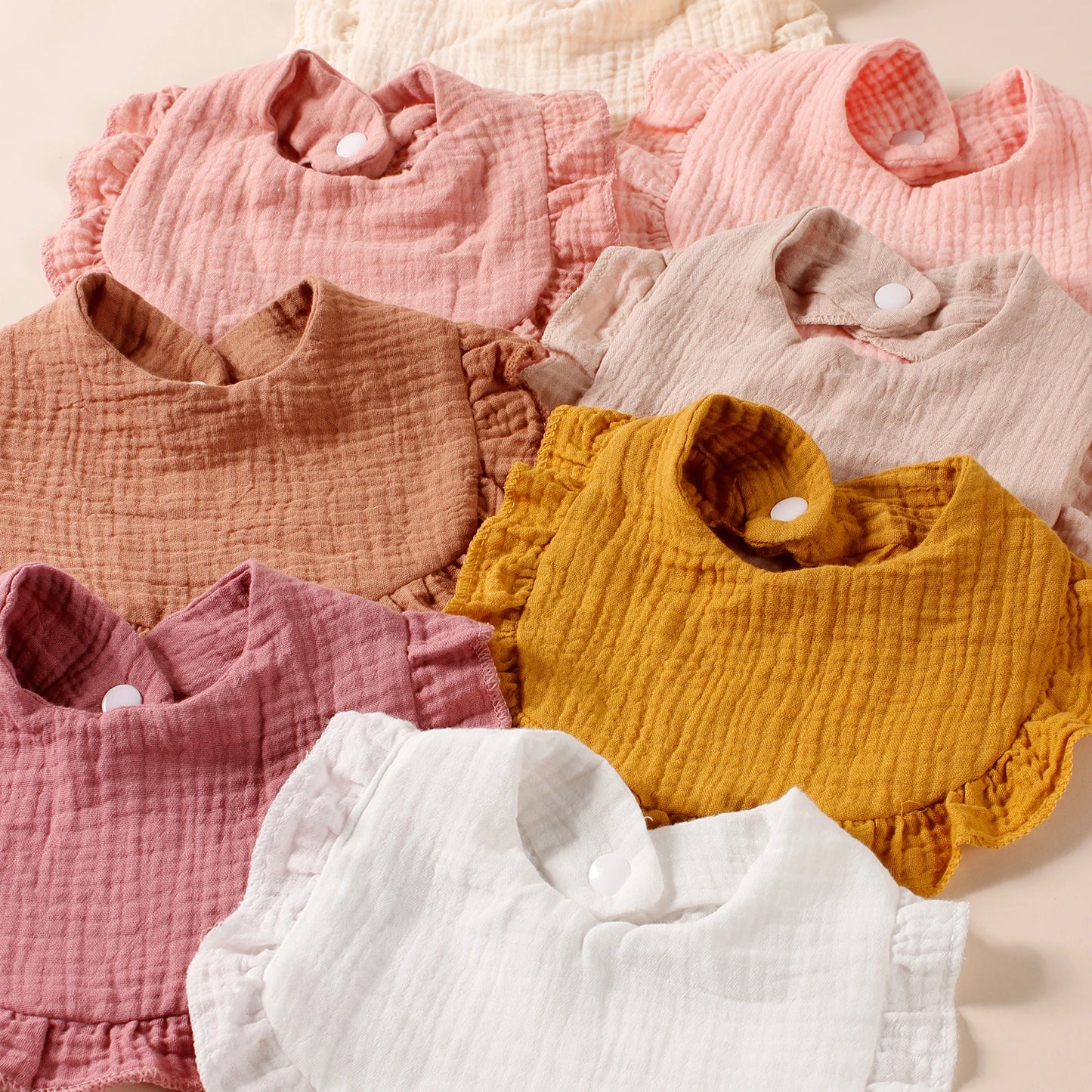 Kiki's Baby Closet 8PCS Baby Girl Ruffle Bibs