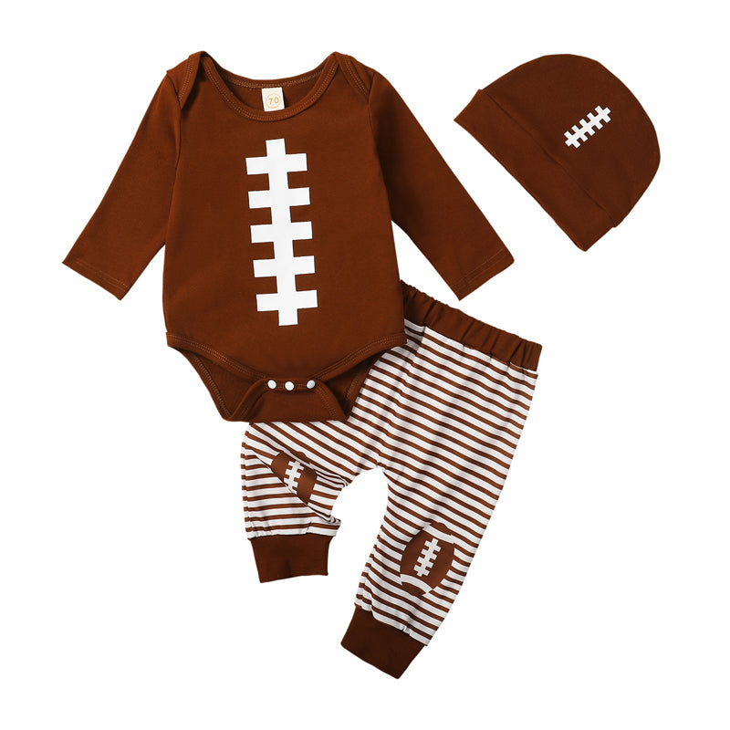 Kiki's Baby Closet Baby Boy 3Pcs Football Outfit