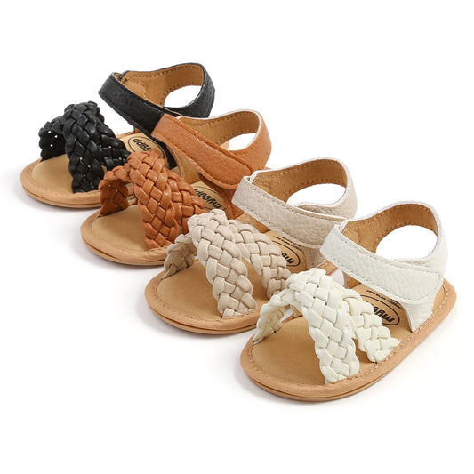 Kiki's Baby Closet Baby Girls Hook and Loop Sandals