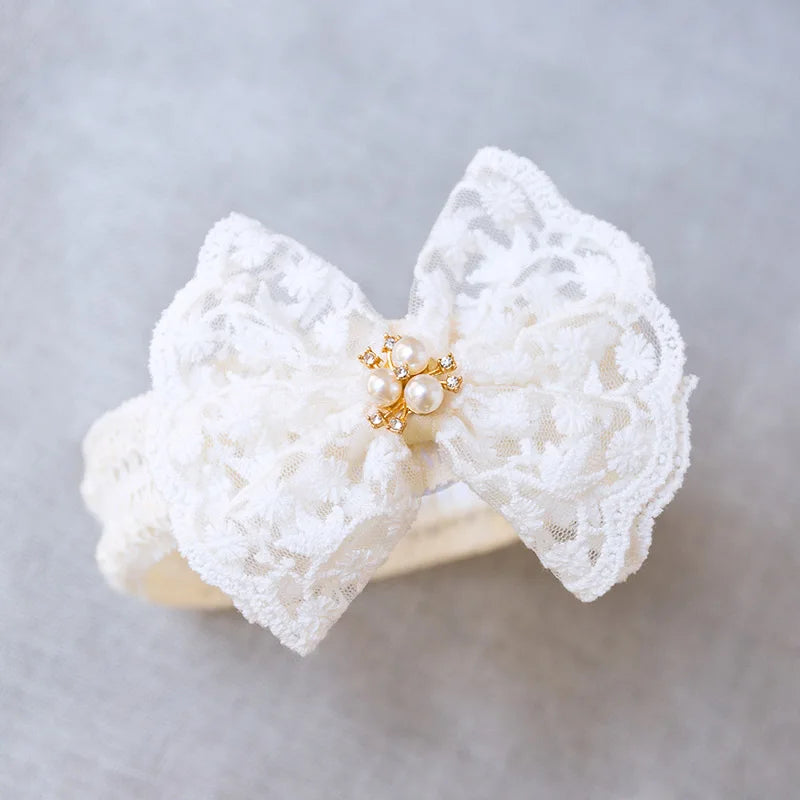 Kiki's Baby Closet Baby Girl Lace Bow Headband