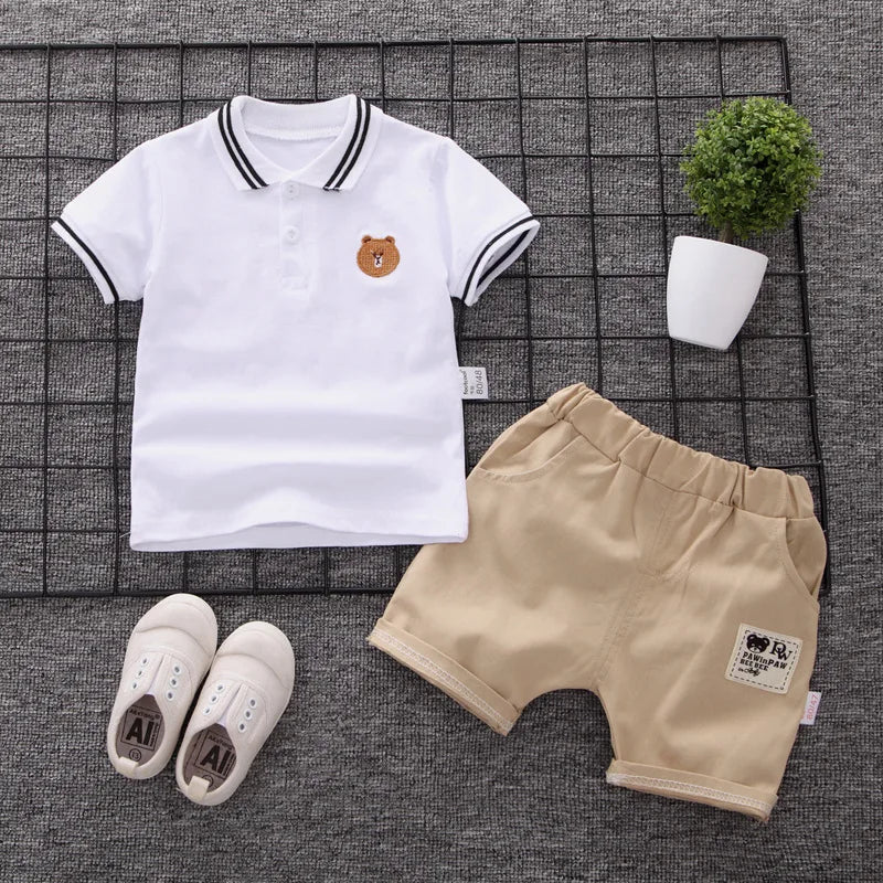 Kiki's Baby Closet Baby Boy Polo Shirt and Shorts Set