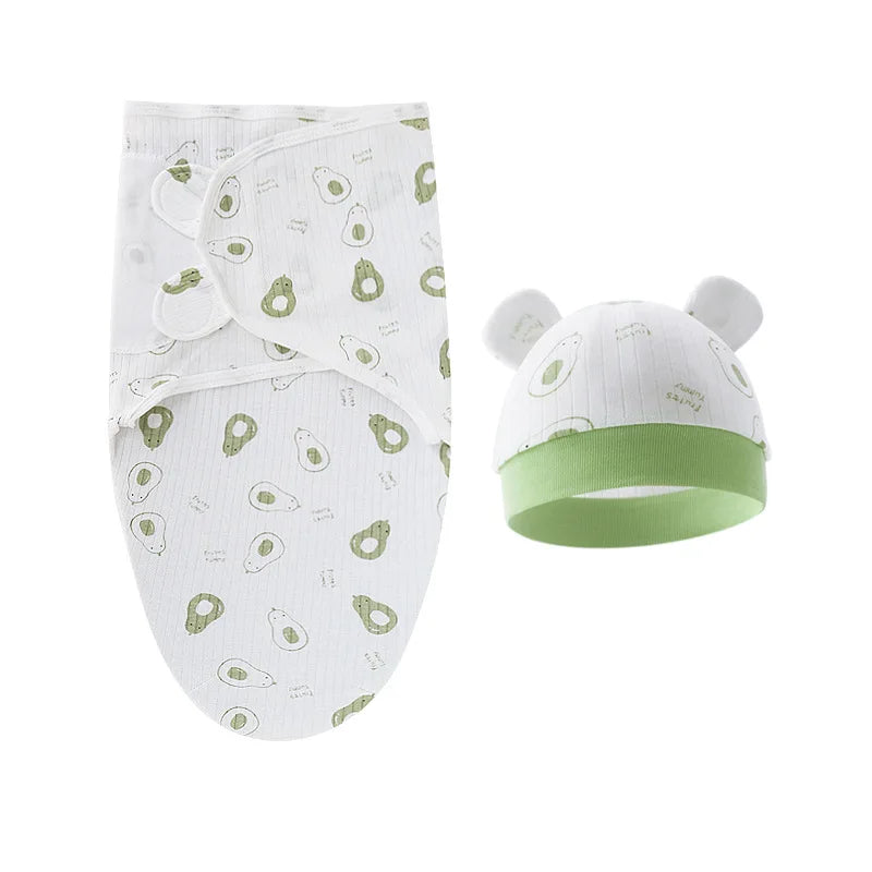 Kiki's Baby Closet Baby Swaddle Blanket with Hat