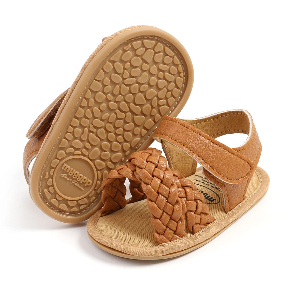 Kiki's Baby Closet Baby Girls Hook and Loop Sandals