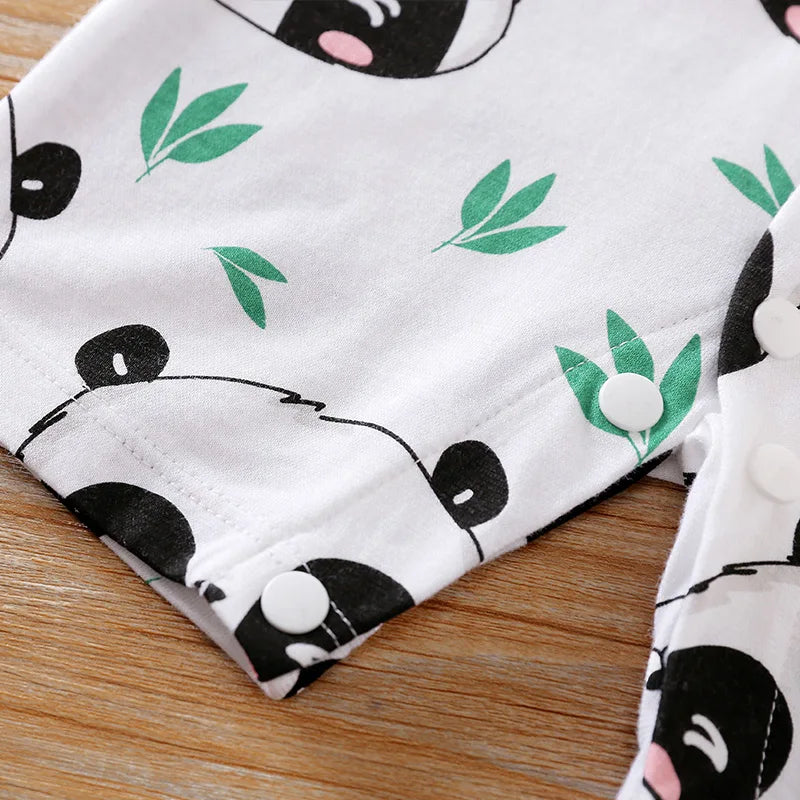 Kiki's Baby Closet Baby Boy or Girl Panda Short Sleeve Onesie