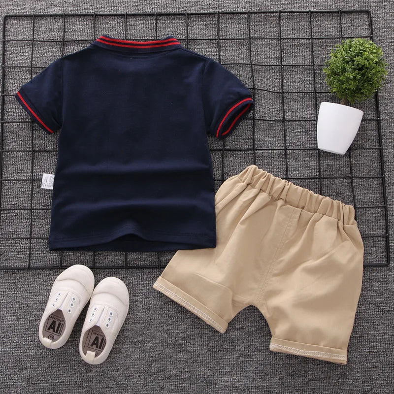 Kiki's Baby Closet Baby Boy Polo Shirt and Shorts Set