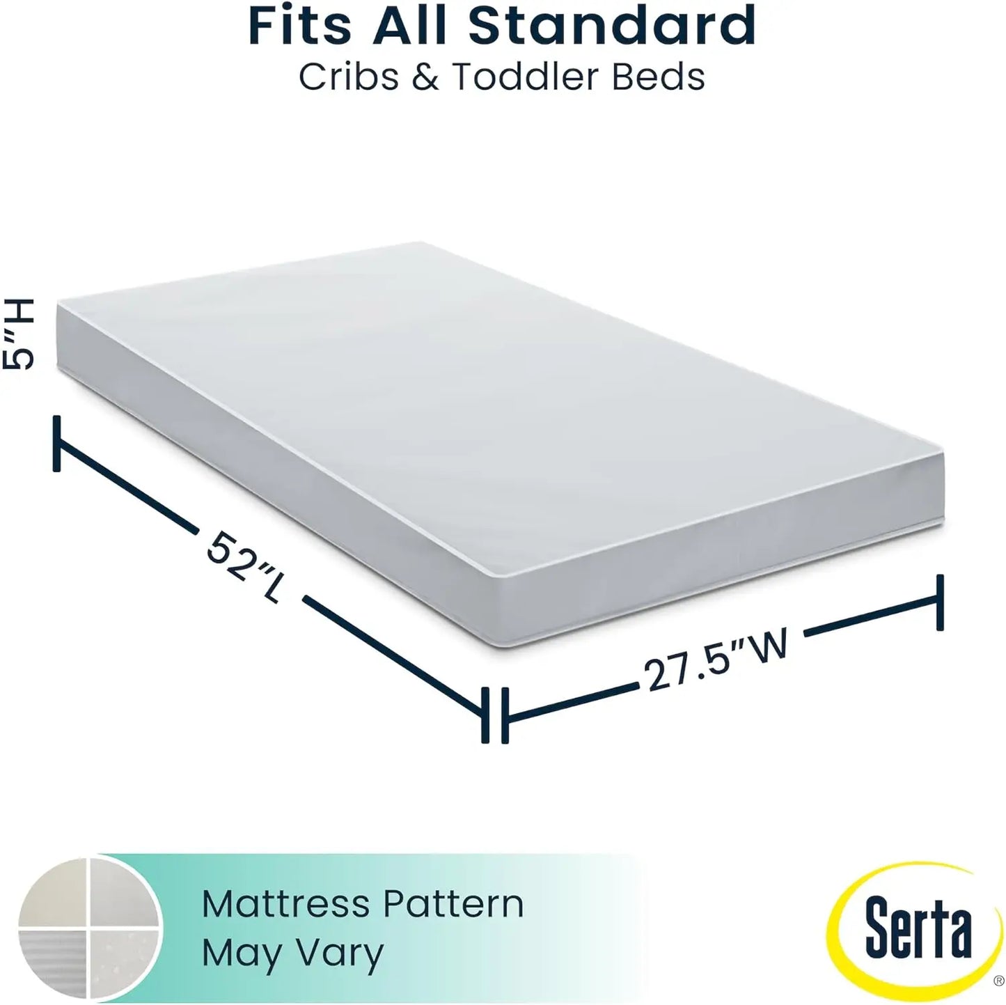 Serta Perfect Start Limited Dual Sided Baby Crib Mattress and Toddler Mattress Breathable & Waterproof