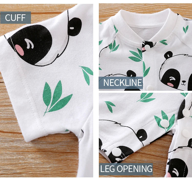 Kiki's Baby Closet Baby Boy or Girl Panda Short Sleeve Onesie