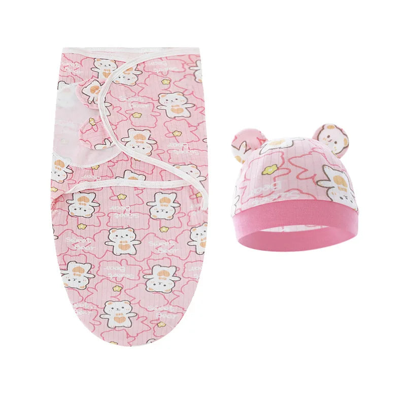 Kiki's Baby Closet Baby Swaddle Blanket with Hat