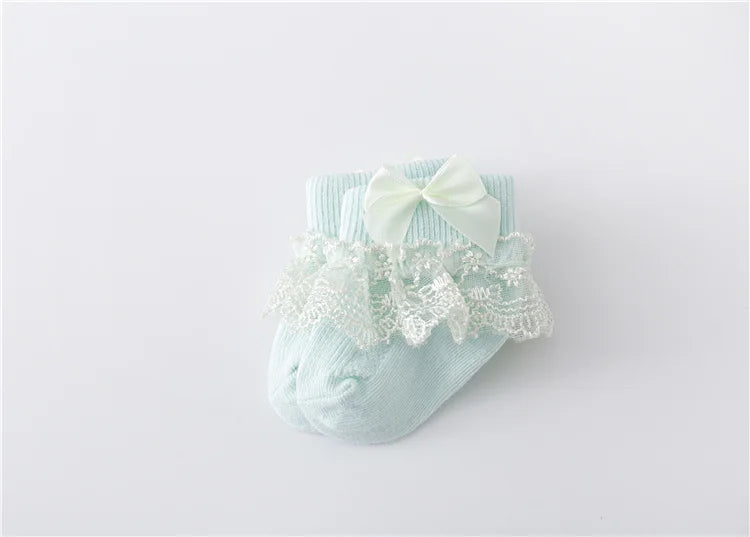 Kiki's Baby Closet Baby Girl Lace Princess Bow Socks