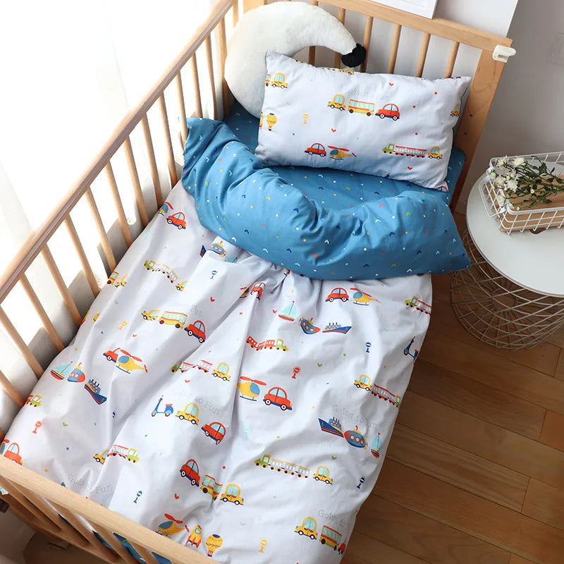 Kiki's Baby Closet 3 Pcs Baby Crib Bedding Set   Boy or Girl Set Include Pillowcase Sheet Duvet Cover