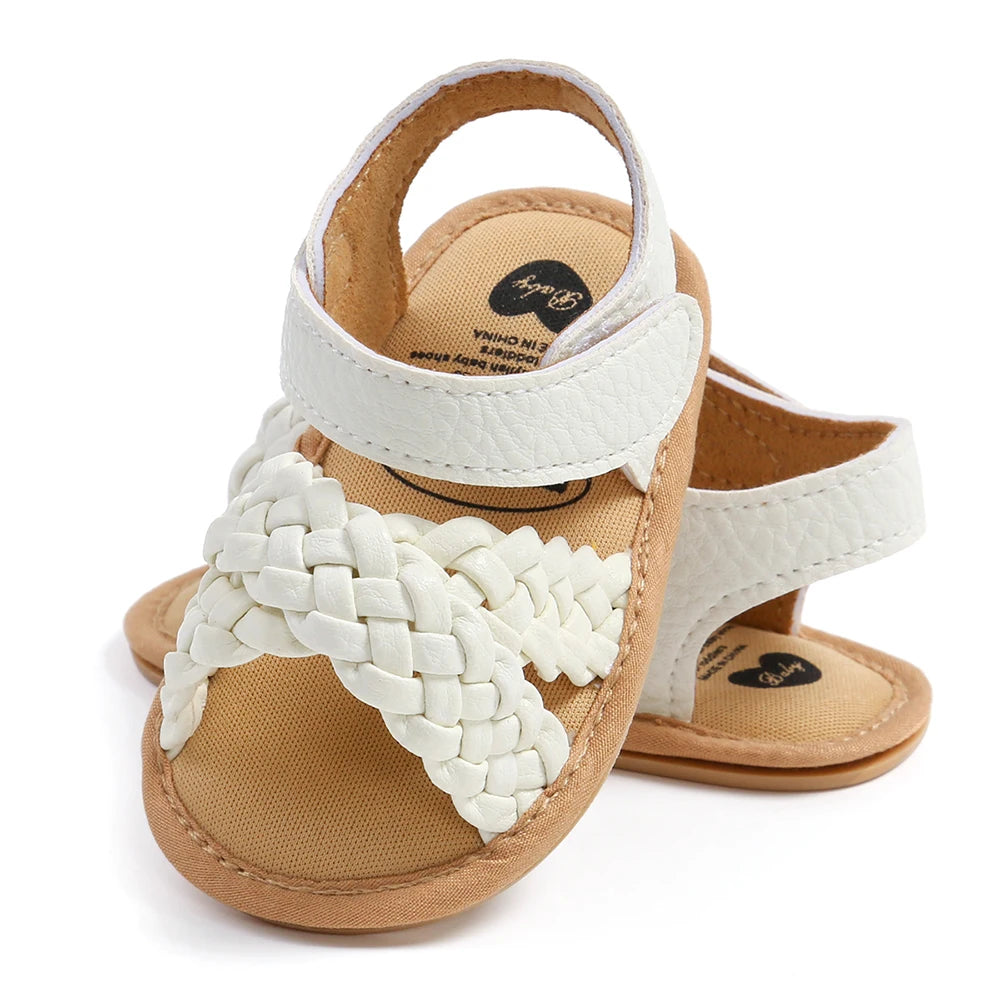 Kiki's Baby Closet Baby Girls Hook and Loop Sandals