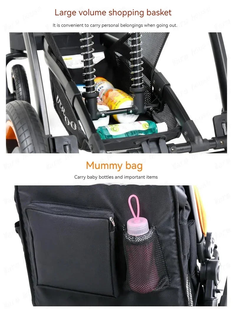 Baby Stroller 3 in 1 Foldable