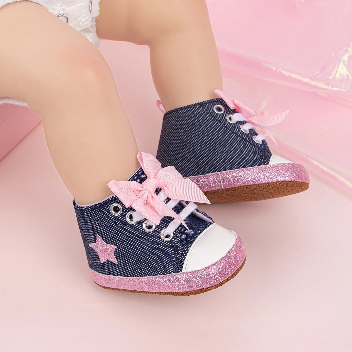 Kiki's Baby Closet Baby Girl Cute High-Top Sneakers