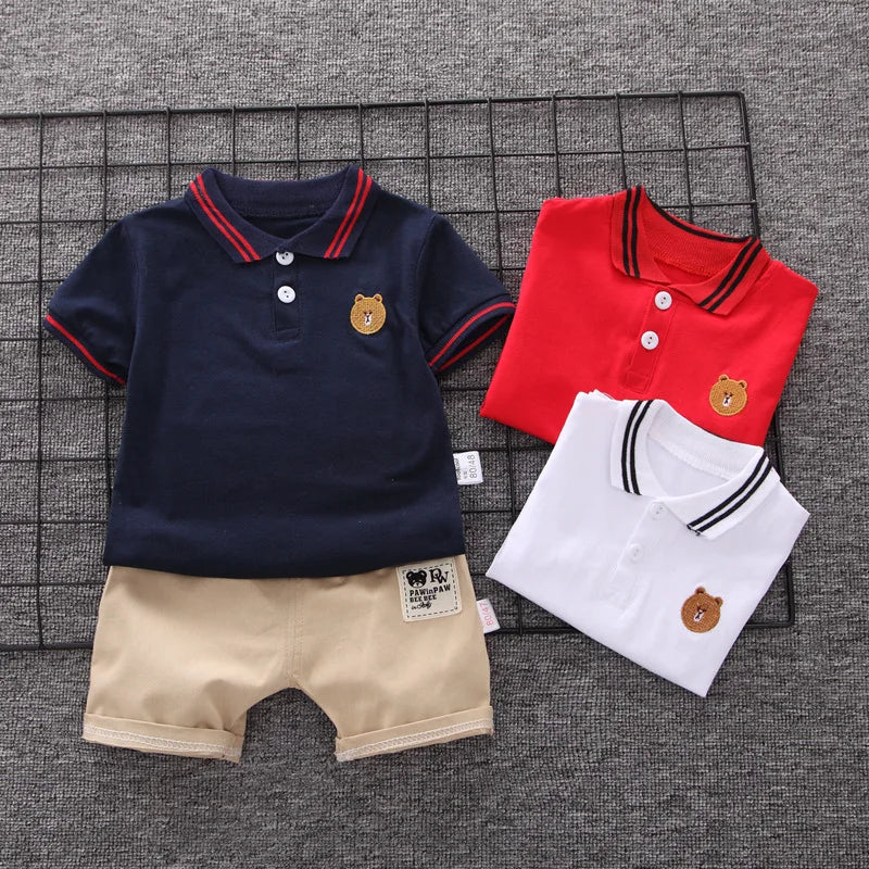 Kiki's Baby Closet Baby Boy Polo Shirt and Shorts Set