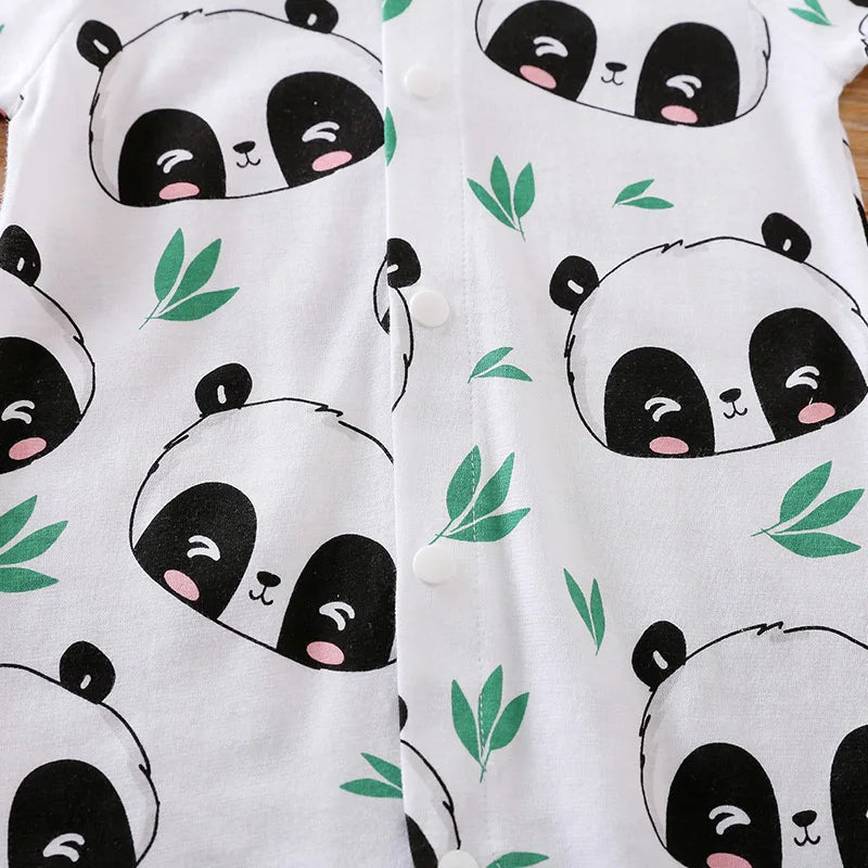 Kiki's Baby Closet Baby Boy or Girl Panda Short Sleeve Onesie