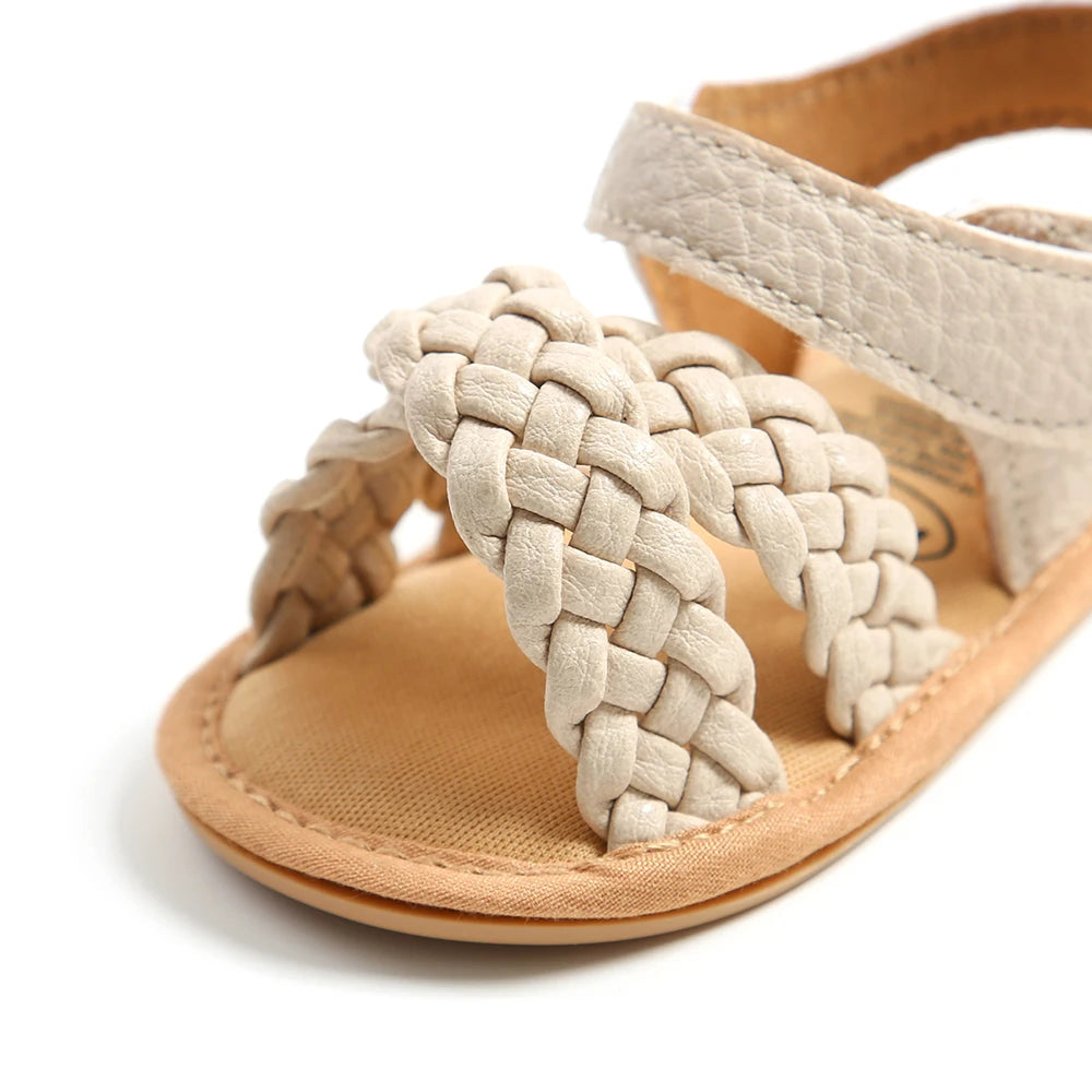 Kiki's Baby Closet Baby Girls Hook and Loop Sandals