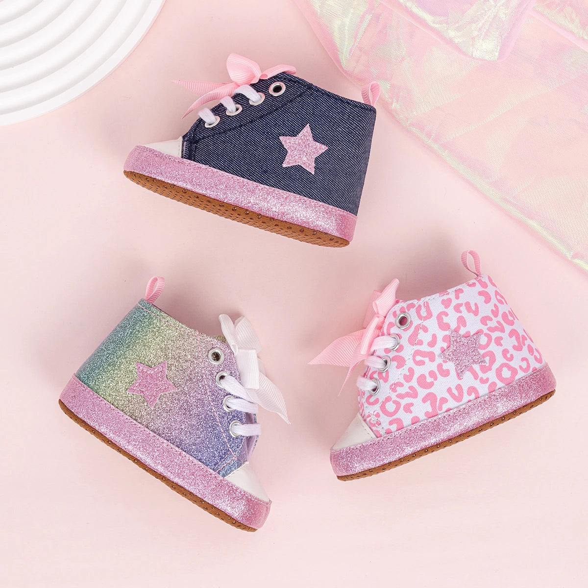 Kiki's Baby Closet Baby Girl Cute High-Top Sneakers