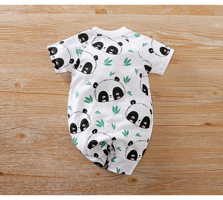 Kiki's Baby Closet Baby Boy or Girl Panda Short Sleeve Onesie