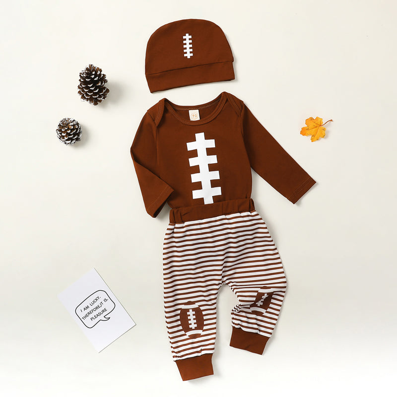 Kiki's Baby Closet Baby Boy 3Pcs Football Outfit