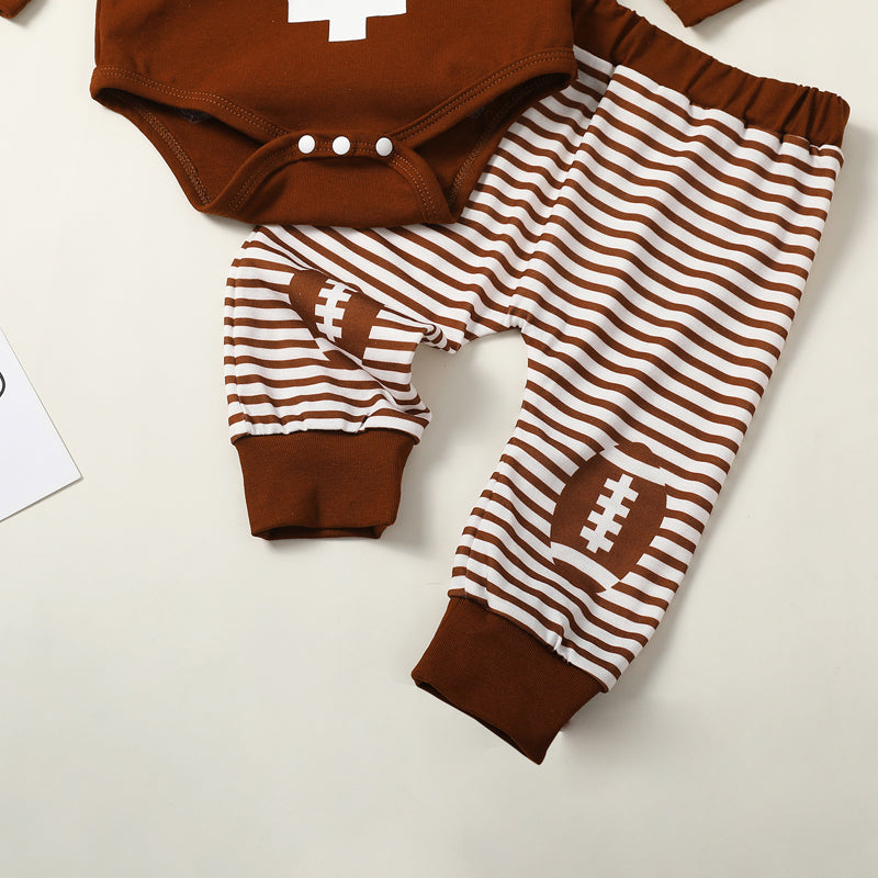 Kiki's Baby Closet Baby Boy 3Pcs Football Outfit