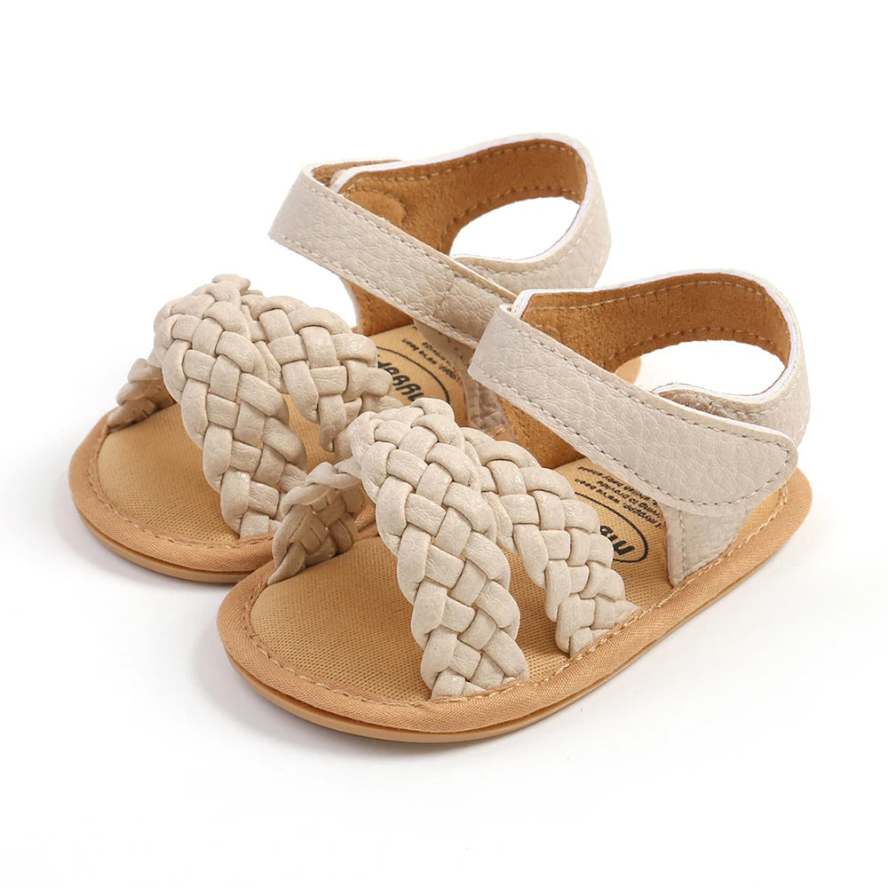 Kiki's Baby Closet Baby Girls Hook and Loop Sandals