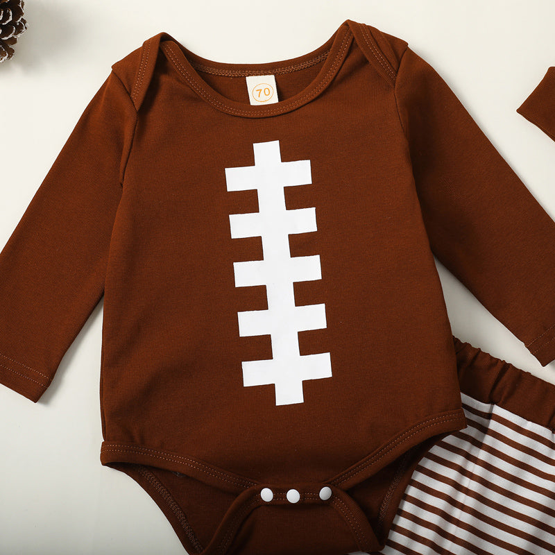 Kiki's Baby Closet Baby Boy 3Pcs Football Outfit