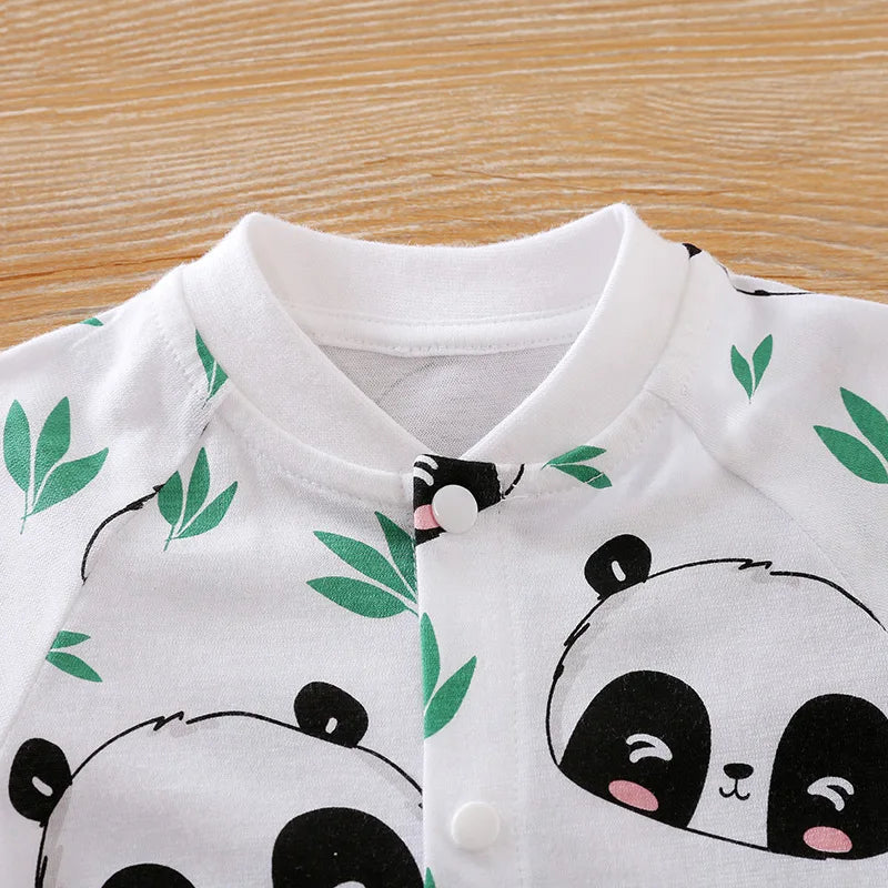 Kiki's Baby Closet Baby Boy or Girl Panda Short Sleeve Onesie