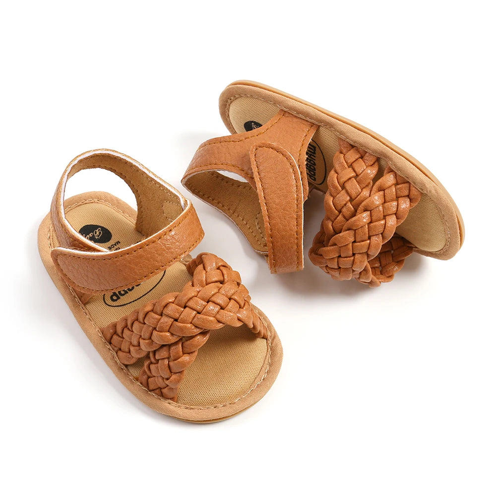 Kiki's Baby Closet Baby Girls Hook and Loop Sandals