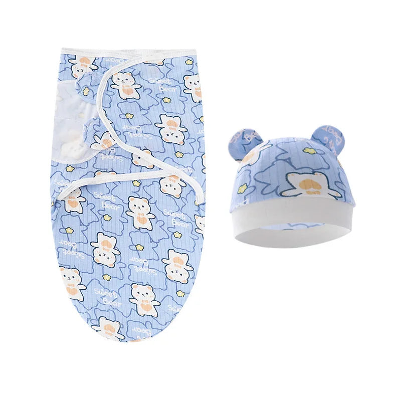 Kiki's Baby Closet Baby Swaddle Blanket with Hat