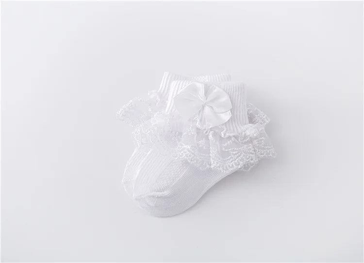 Kiki's Baby Closet Baby Girl Lace Princess Bow Socks