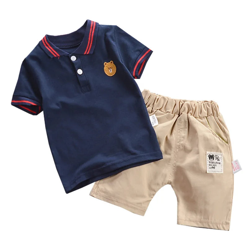 Kiki's Baby Closet Baby Boy Polo Shirt and Shorts Set