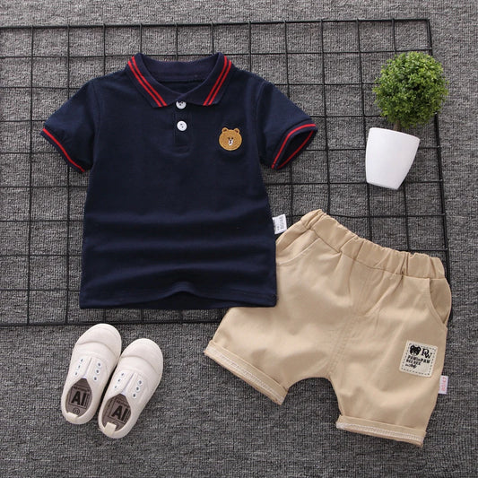 Kiki's Baby Closet Baby Boy Polo Shirt and Shorts Set