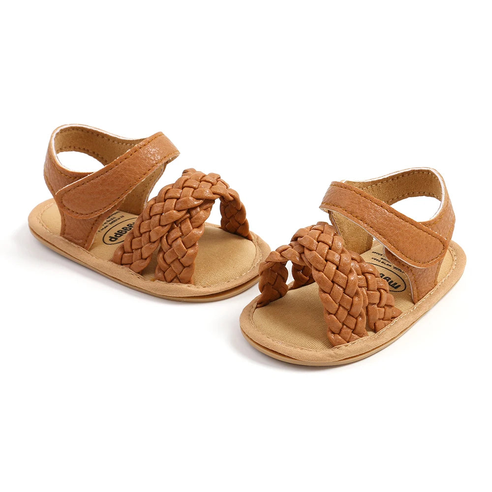 Kiki's Baby Closet Baby Girls Hook and Loop Sandals