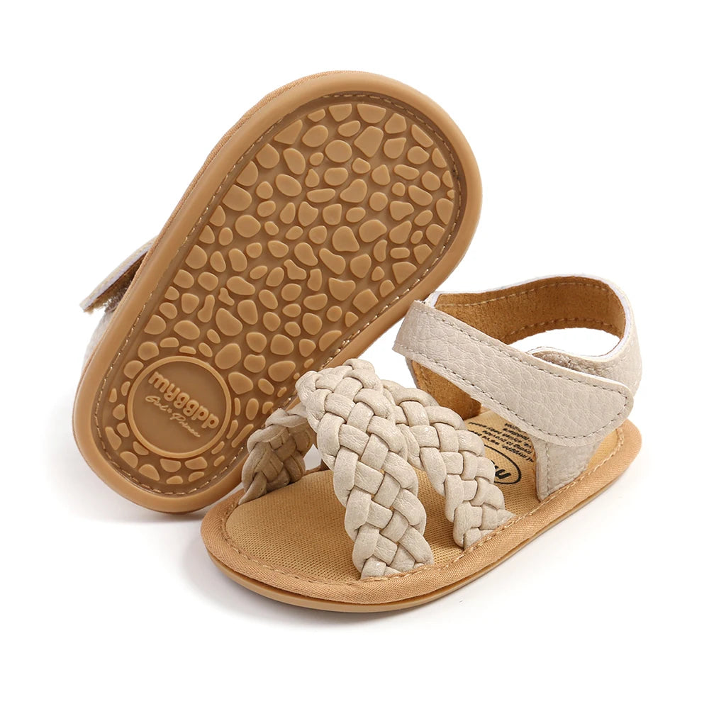 Kiki's Baby Closet Baby Girls Hook and Loop Sandals