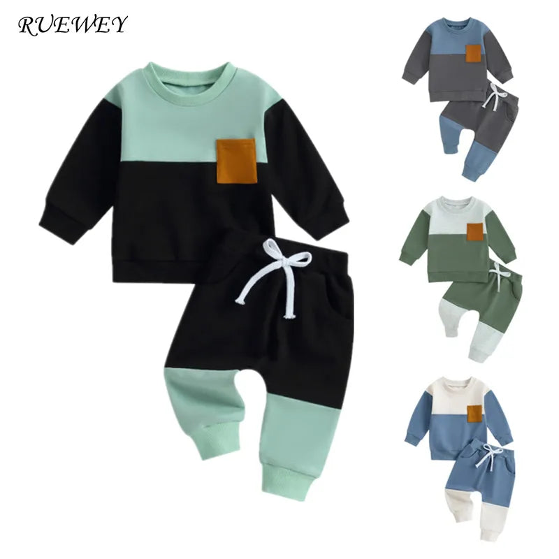 Kiki's Baby Closet 2Pcs Baby Boy Sweatshirt and Pants