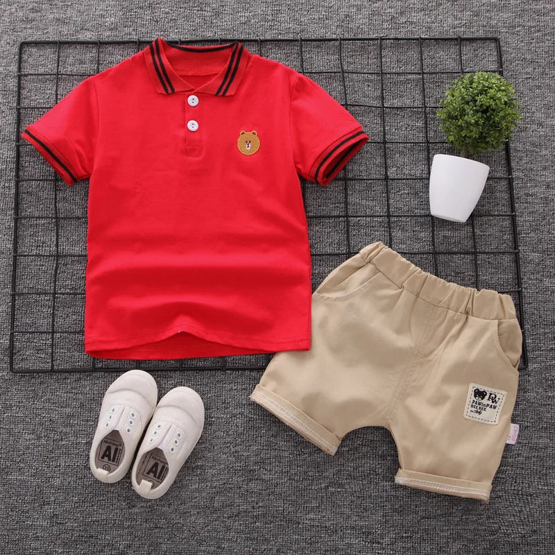 Kiki's Baby Closet Baby Boy Polo Shirt and Shorts Set