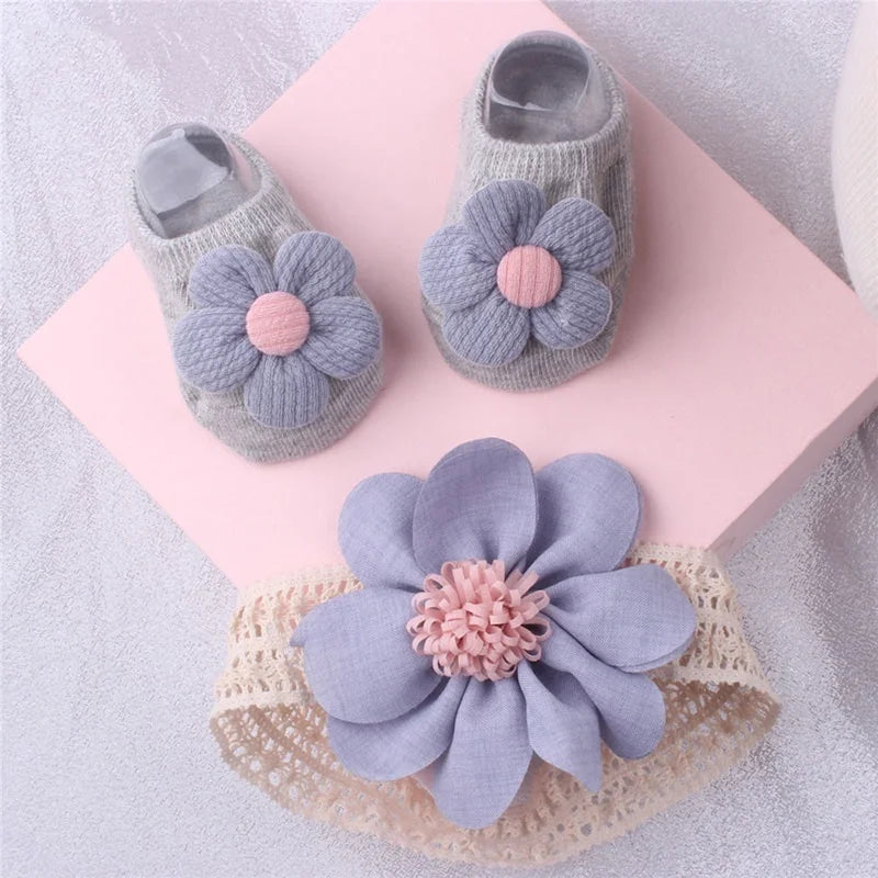 Kiki's Baby Closet 2Pcs Baby Girl Headband and Socks Set