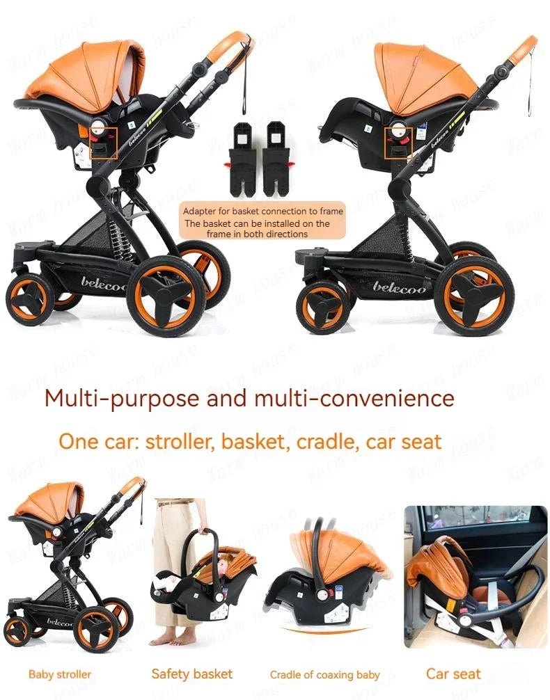 Baby Stroller 3 in 1 Foldable